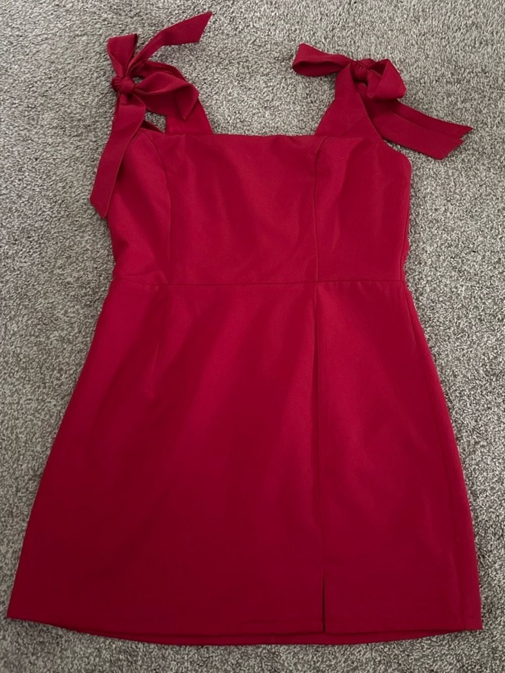 Lulu's Red Tie-Shoulder Formal Dress